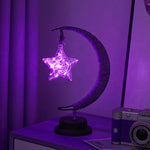 Magical Night Stand Lamp with Hanging Moon or Star: Create an Enchanting Ambience in Your Room