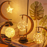 Magical Night Stand Lamp with Hanging Moon or Star: Create an Enchanting Ambience in Your Room