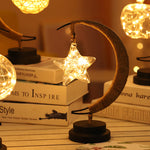 Magical Night Stand Lamp with Hanging Moon or Star: Create an Enchanting Ambience in Your Room