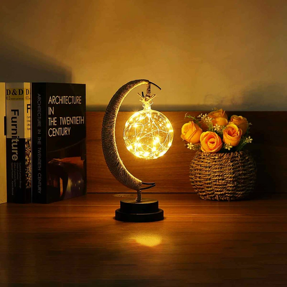 Magical Night Stand Lamp with Hanging Moon or Star: Create an Enchanting Ambience in Your Room