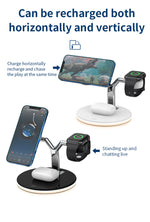 Elegant 3-in-1 Wireless Charger with Base Lamp for Convenient Charging and Lighting