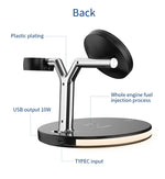 Elegant 3-in-1 Wireless Charger with Base Lamp for Convenient Charging and Lighting