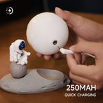 3D Printed Lunar Explorer Desk Lamp with Astronaut