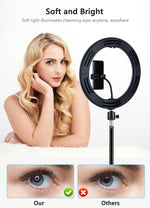 Vlogging 10" Ring Light for Crystal Clear Video Recording