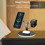 Elegant 3-in-1 Wireless Charger with Base Lamp for Convenient Charging and Lighting