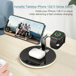 Elegant 3-in-1 Wireless Charger with Base Lamp for Convenient Charging and Lighting